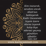 Kadir Gecemiz Mübarek Olsun